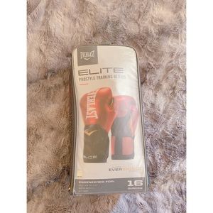 Everlast Elite Pro Style Training Gloves, Red, 16 oz